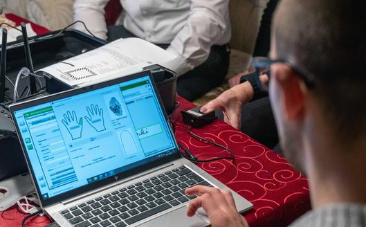 Bürgerkoffer des Bürgerbüros in Benutzung