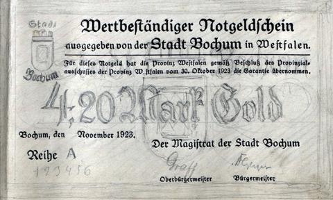 Wertbeständiger Notgeldschein von November 1923