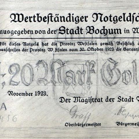 Wertbeständiger Notgeldschein von November 1923