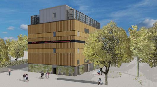 Fassade der Energiezentrale Ost