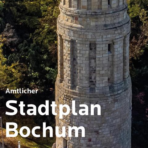 Ausschnitt aus dem Titelbild des Amtlichen Stadtplanes Bochum 1:15.000 (farbig); Auflage 2023