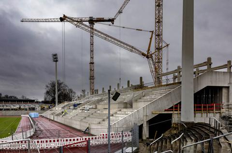 Baustelle am Lohrheidestadion