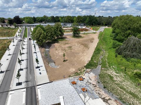 Fläche für den zukünftigen Wasserspielplatz