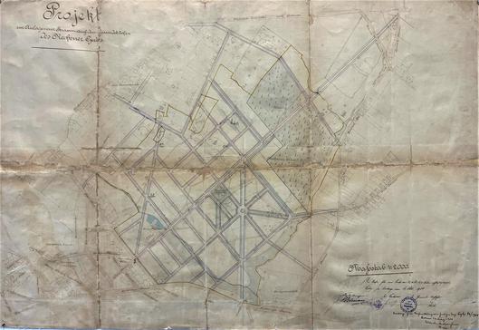 Plan zur Bebauung des Ehrenfeldes von März 1904