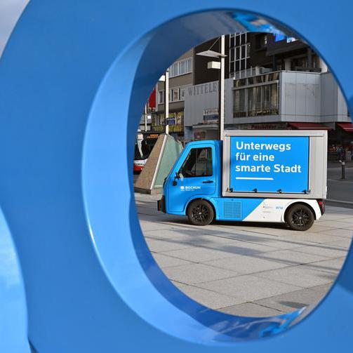 Das Mobile Stadtlabor auf dem Rathausvorplatz