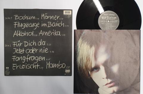 Abbildung der Rückseite des Album-Covers "4630 Bochum" und der Schallplatte mit Innenhülle