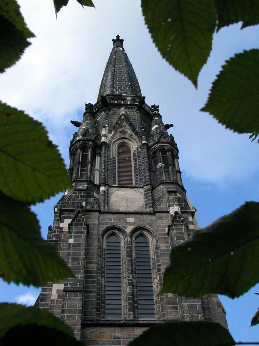 Turm der Christuskirche nach der Renovierung.