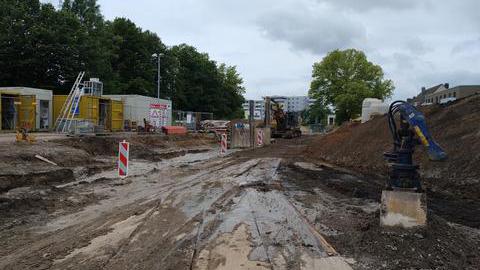 Blick auf die Baustelle