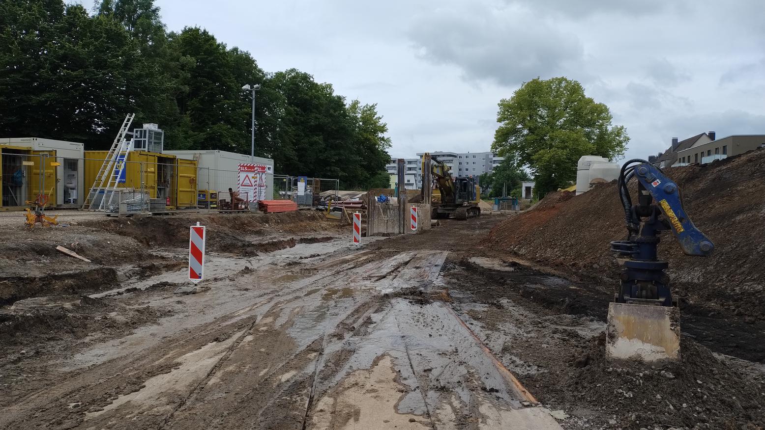 Blick auf die Baustelle