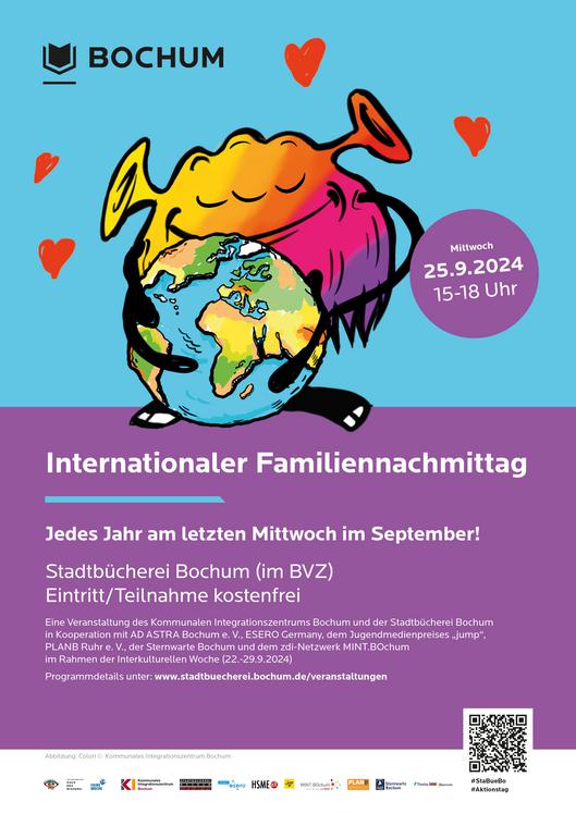 Flyer für den Internationalen Familiennachmittag am 25. September 2024