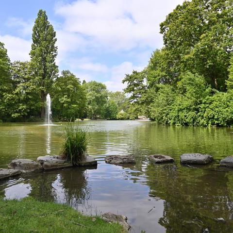 Blick auf den Stadtparkteich.