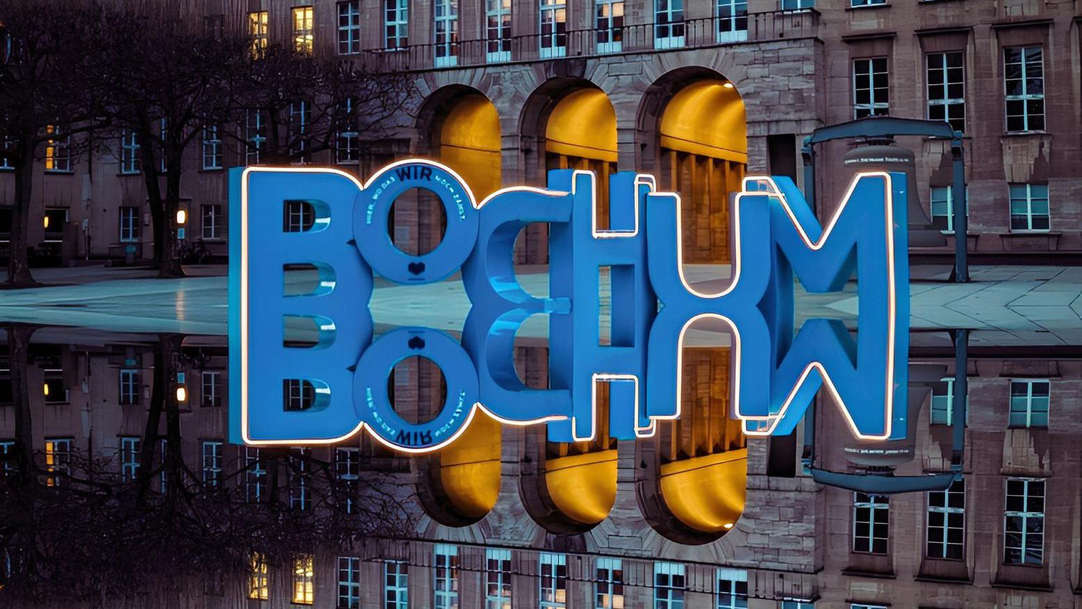 Der Bochum Schriftzug vor dem Rathaus