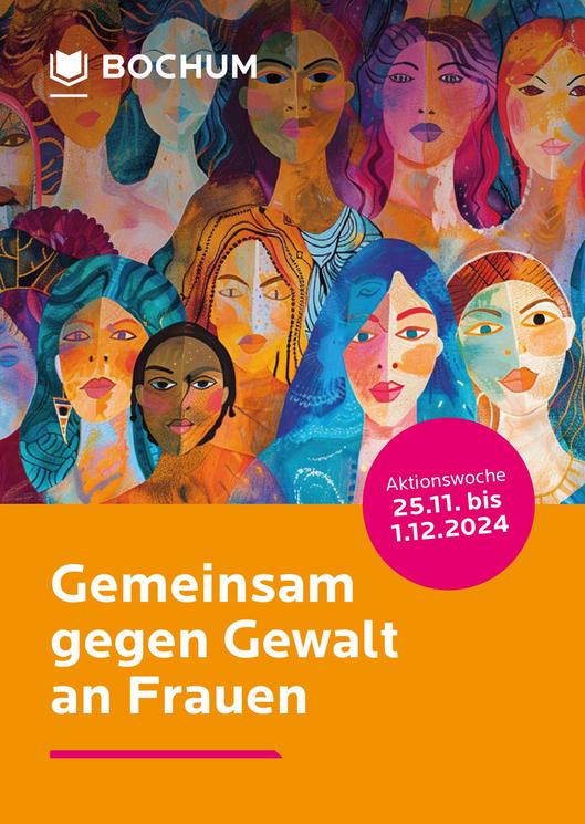Plakat für die Aktionswoche "Gemeinsam gegen Gewalt an Frauen"