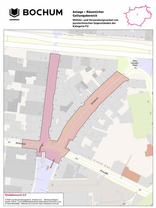Plan Verbotszone für Silvesterfeuerwerk 