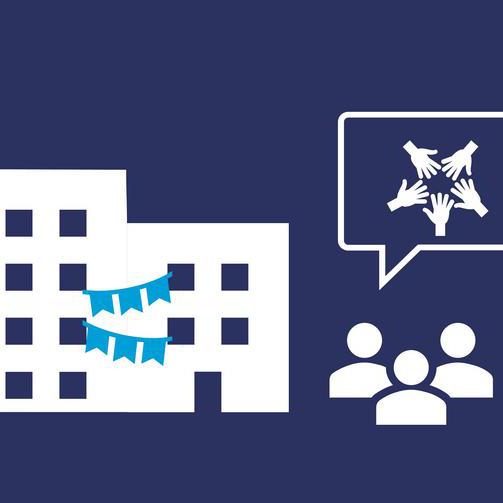 Grafik zu einem realisierten Wohnprojekt durch eine zusammenarbeitende Gemeinschaft