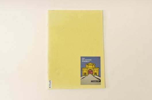 Titelblatt der Broschüre "Tag des offenen Denkmals" aus dem Jahr 1993.