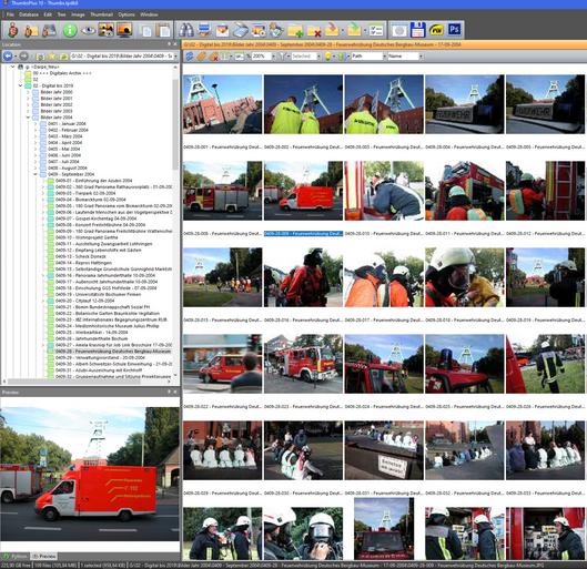Bildschirm mit mehreren Bilddateien