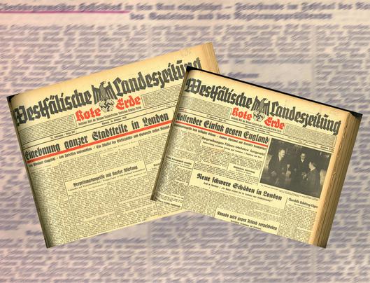 Auszüge aus der Westfälischen Landeszeitung Rote Erde, dem Amtsblatt des Nationalsozialismus, im Jahr 1940.