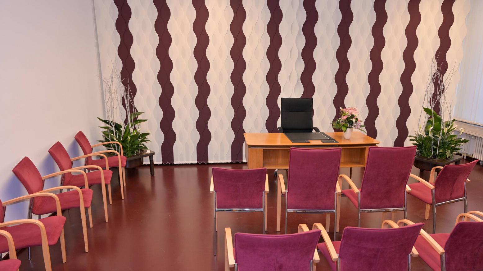 Blick ins Trauzimmer in der Musikschule.