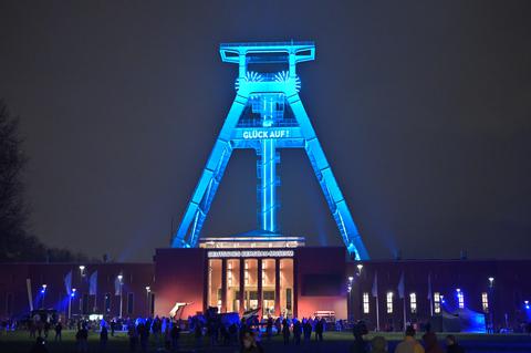 Das Deutsche Bergbau-Museum mit dem sanierten Doppelblock-Fördergerüsts