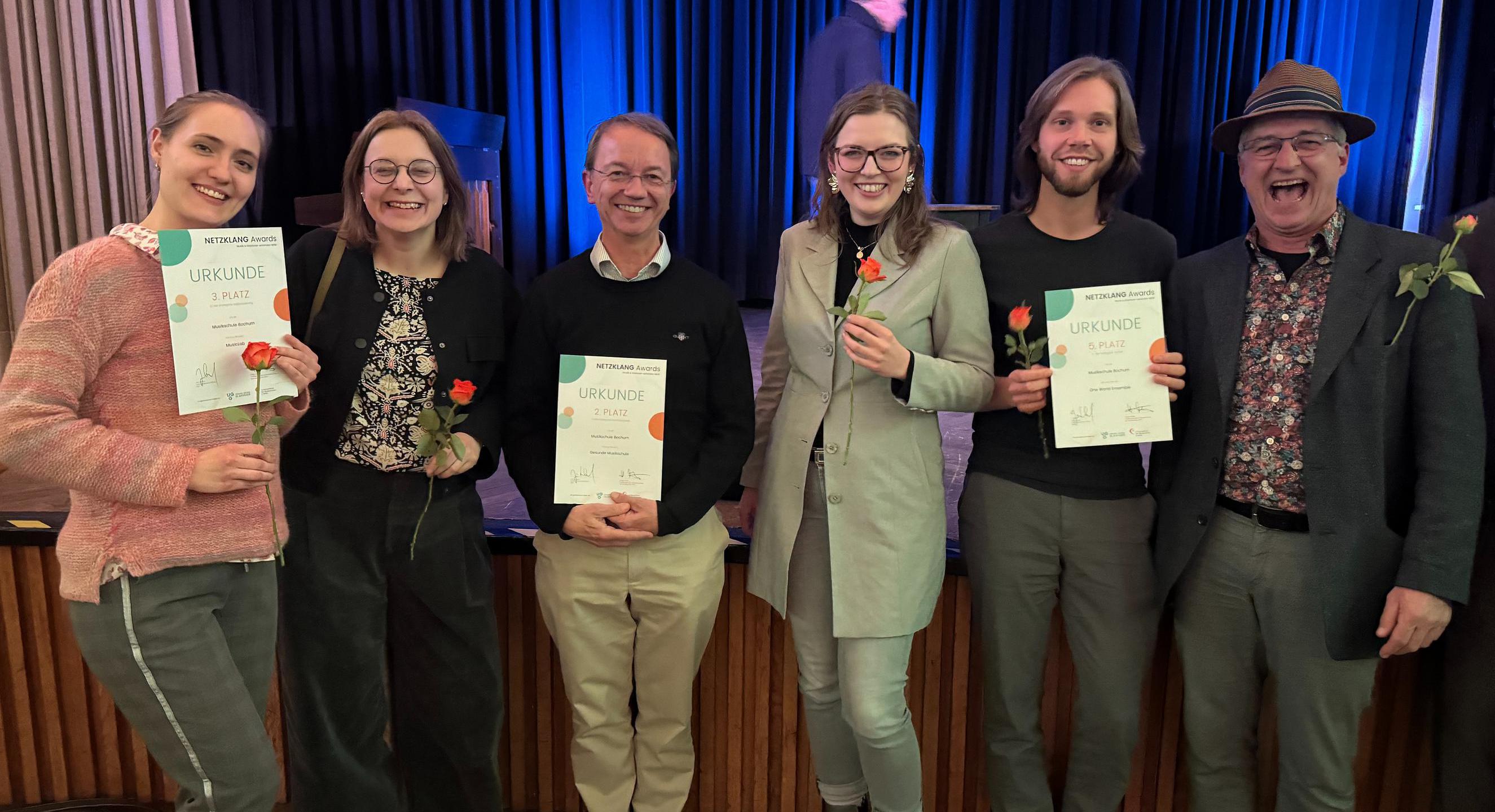 Die Delegation der Musikschule Bochum bei der Preisverleihung