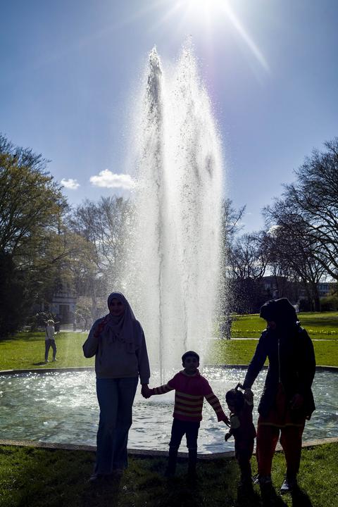 Zwillingsbrunnen im Wattensheider Stadtgarten
