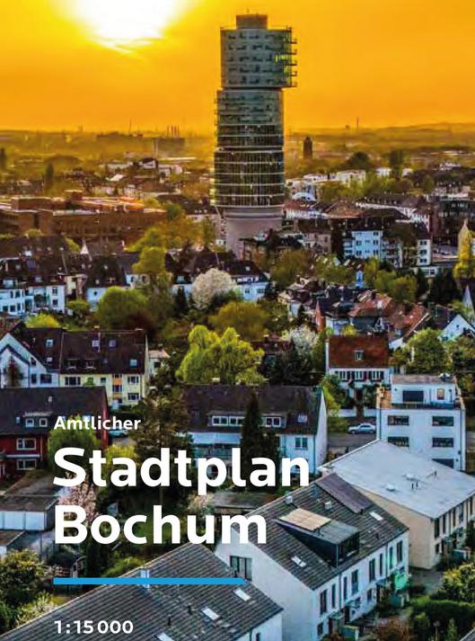Ausschnitt aus dem Titelbild des Amtlichen Stadtplanes Bochum 1:15.000 (farbig); Auflage 2024 