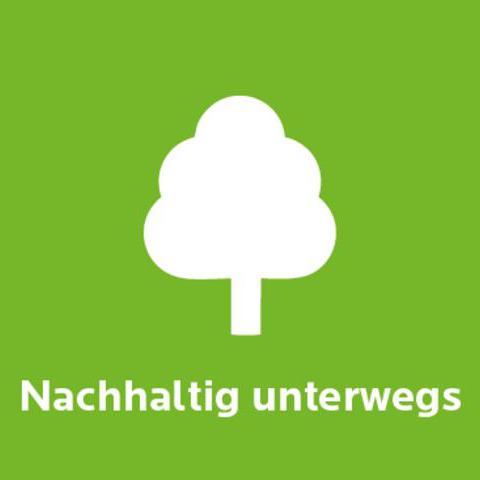 Nachhaltig unterwegs Piktogramm