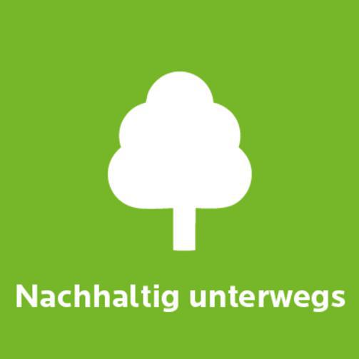 Nachhaltig unterwegs Piktogramm