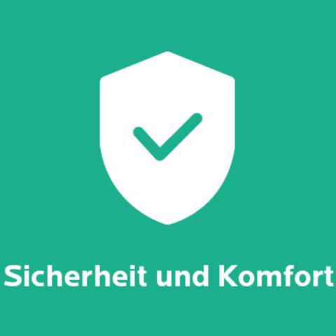Sicherheit und Komfort Piktogramm