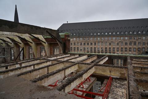 Baustellendach des Haus-des-Wissens