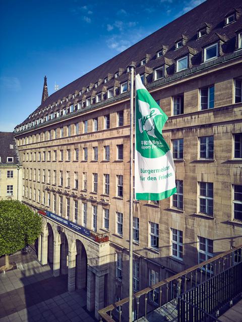 „Mayors-for-Peace-Flagge“ 