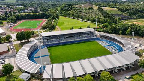 Das Lohrheidestadion von oben