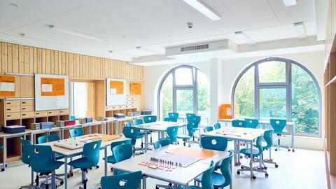 Ein Klassenraum in der sanierten Goetheschule