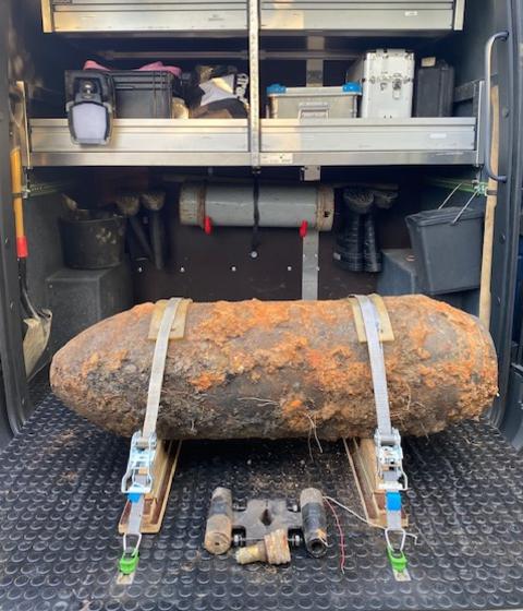 Entschärfte Bombe