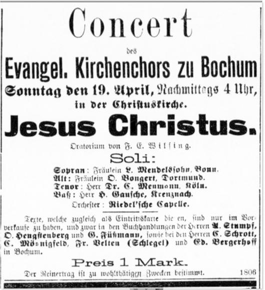 Plakat für eine Veranstaltung in der Christuskirche