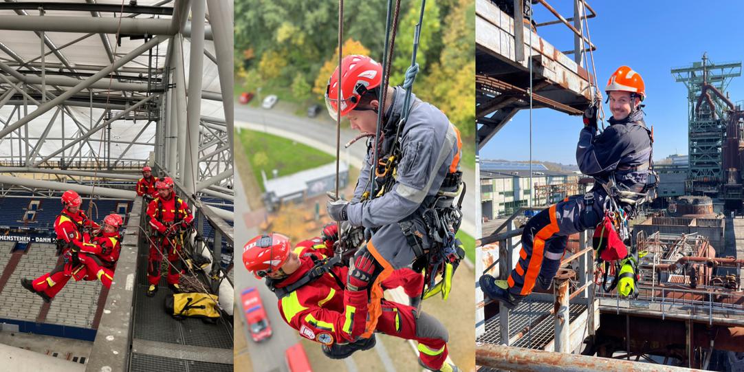 Die Höhenrettung der Feuerwehr Bochum in Aktion