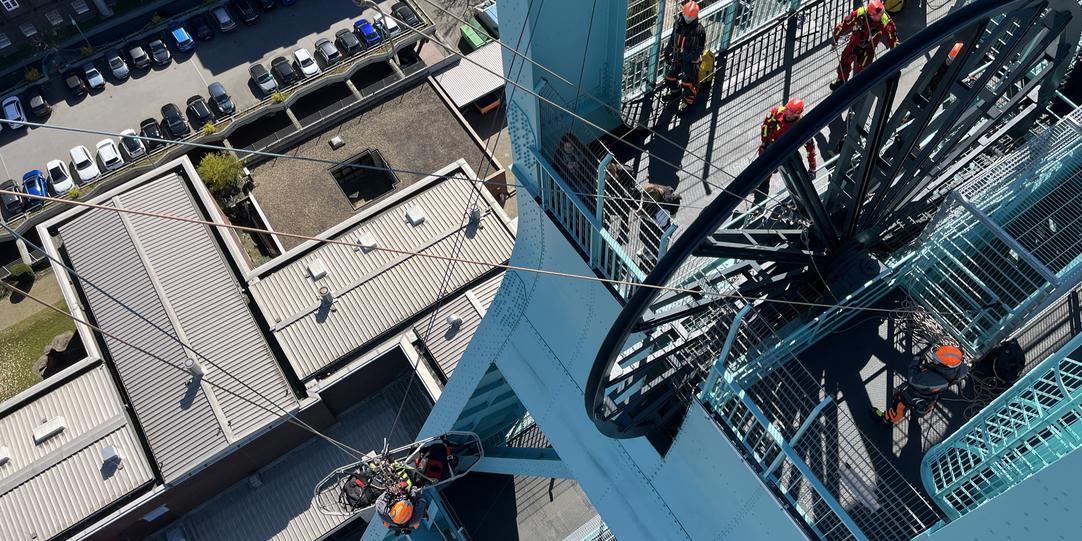 Die Höhenrettung der Feuerwehr Bochum