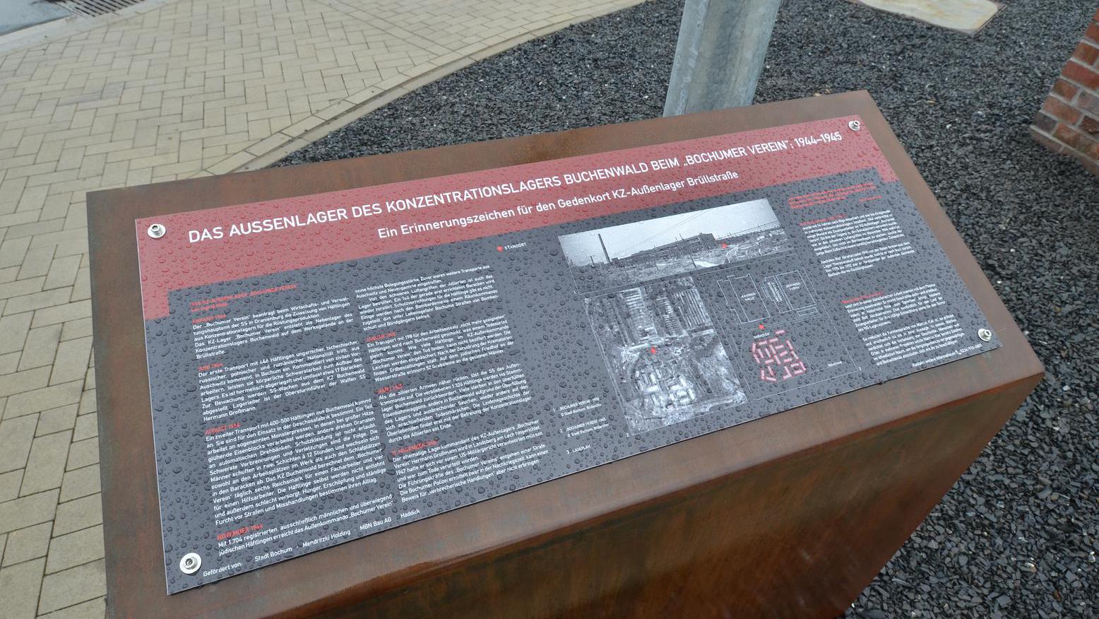 Das Mahnmal welches an ein ehemaliges KZ-Außenlager erinnert