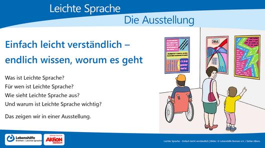 Poster zur Ausstellung "Einfach leicht verständlich"