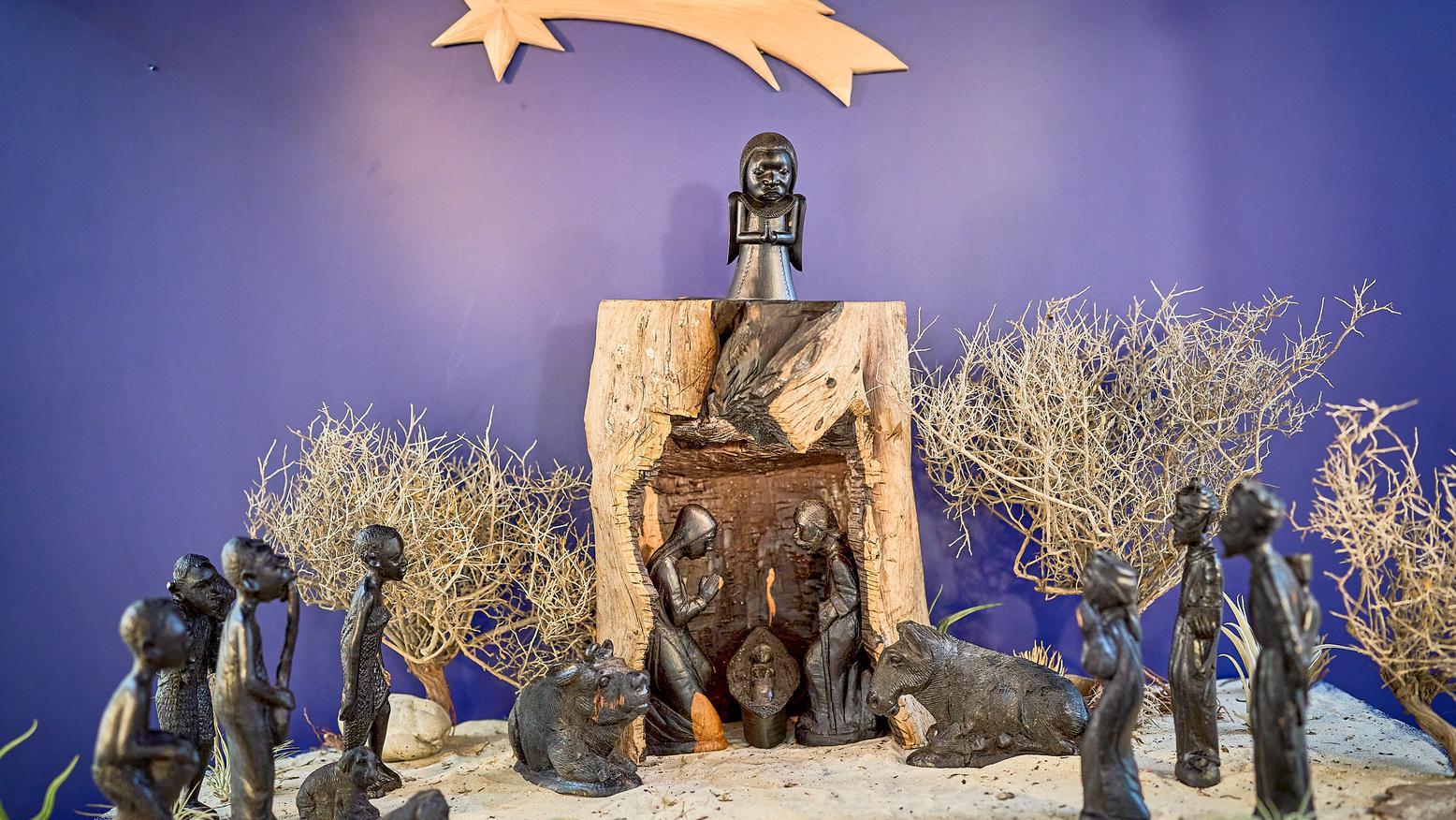 Ein Bild von der Krippe aus Tansania