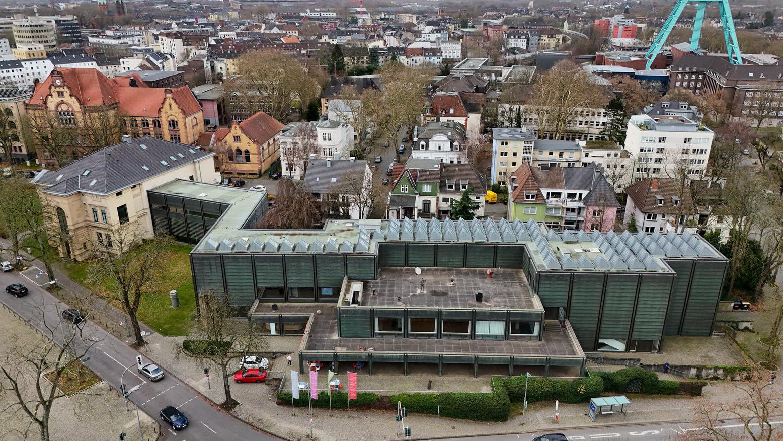 Ansicht des Kunstmuseums aus der Luft