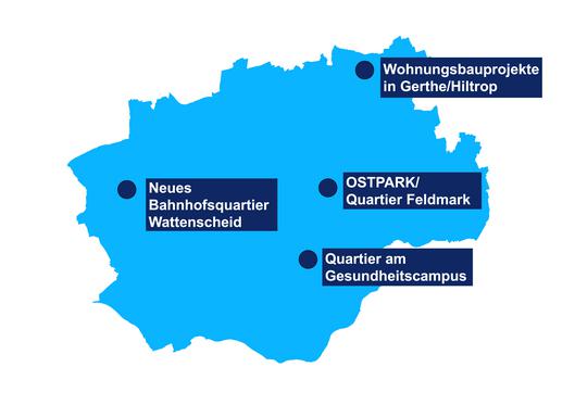 Übersicht aktuelle Wohnungsbauprojekte