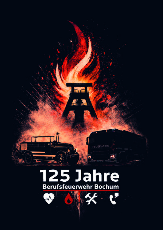 Plakat 125 Jahre Berufsfeuerwehr Bochum