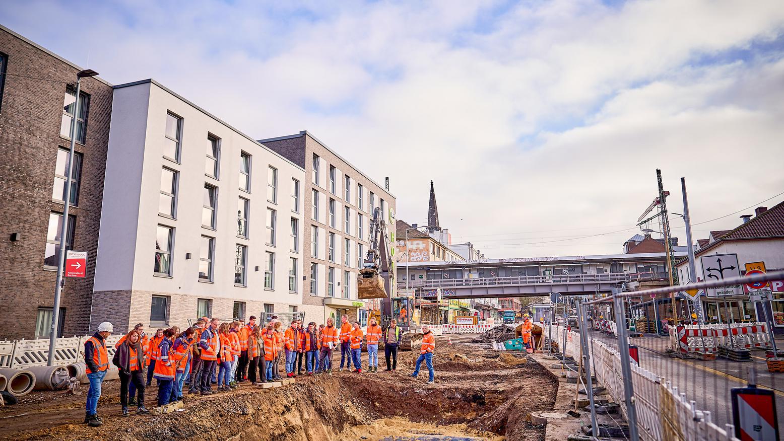 Ein Bild der Baustelle auf der Allestraße