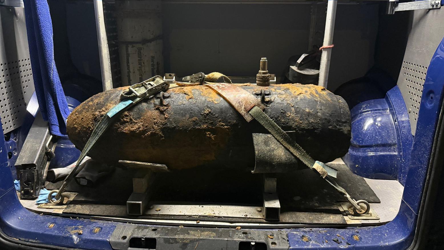 Entschärfte Weltkriegsbombe