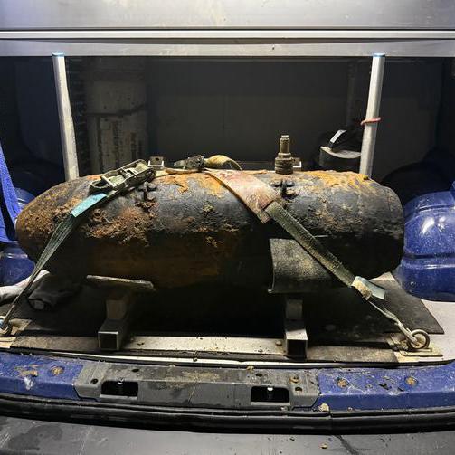 Entschärfte Weltkriegsbombe