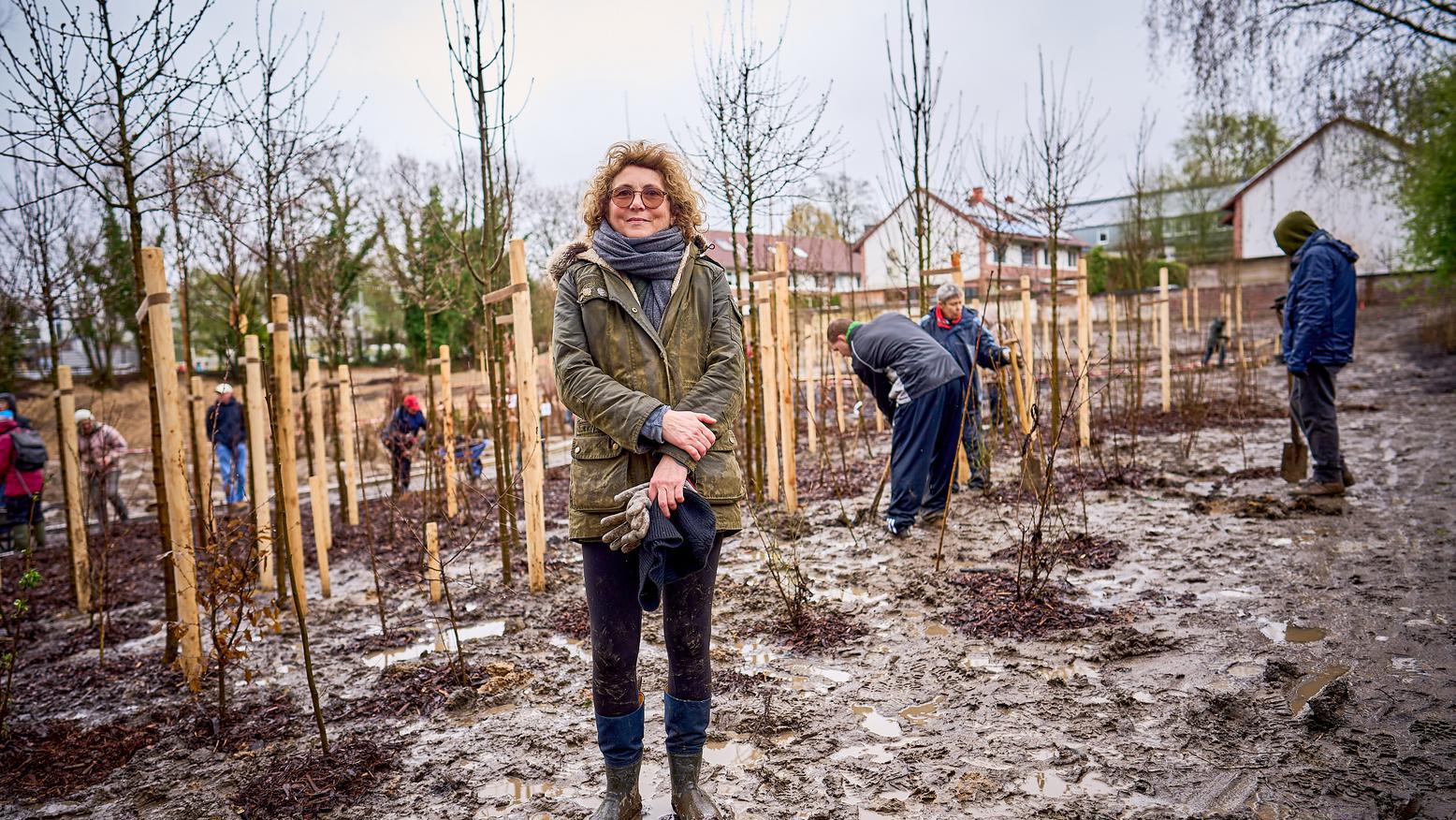 Eine Aufnahme während der Pflanzaktion