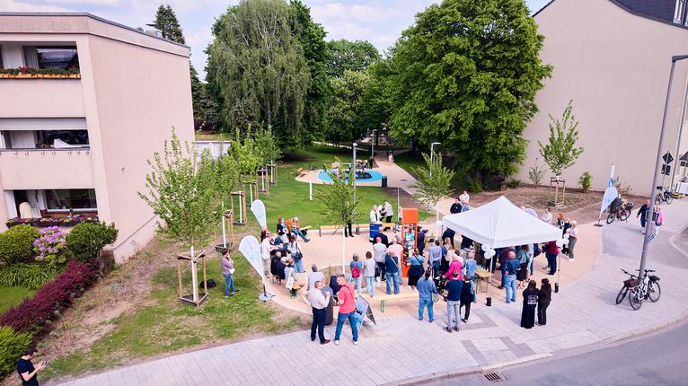 Eröffnung der Grünverbindung „Auf dem Kreuz“ und Stadtteilspaziergang in Laer 