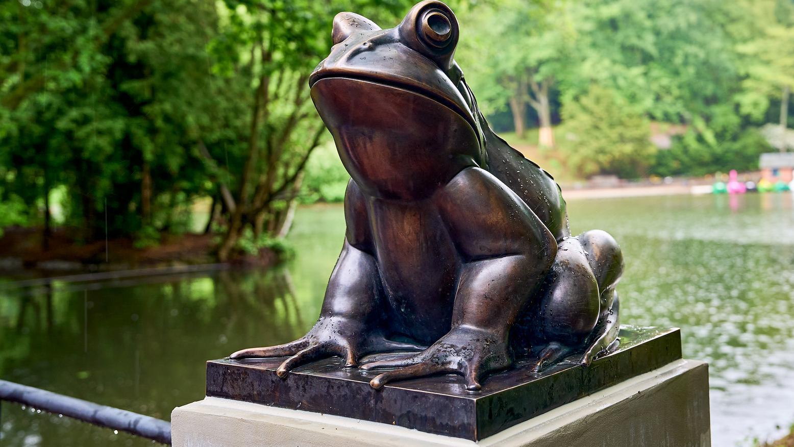 Frosch Fridolin kehrt in den Stadtpark zurück